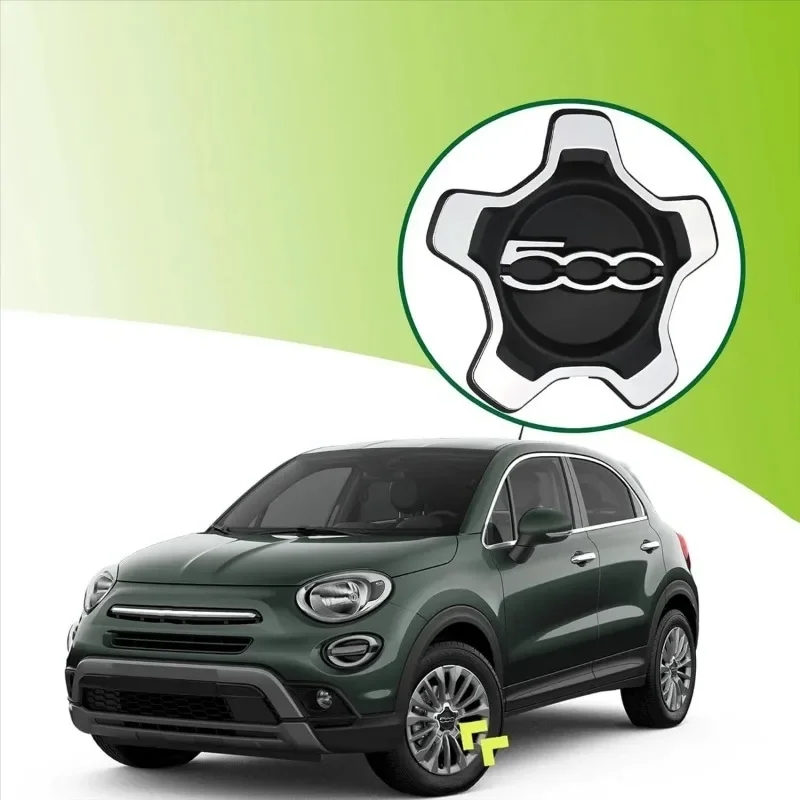 6AN69LXHAA nueva cubierta de tapa central de rueda de coche tapas de cubo central para Fiat 500X 2016 2017 2018-2022 cubierta antipolvo accesorios de coche 735626312 - imagen 4