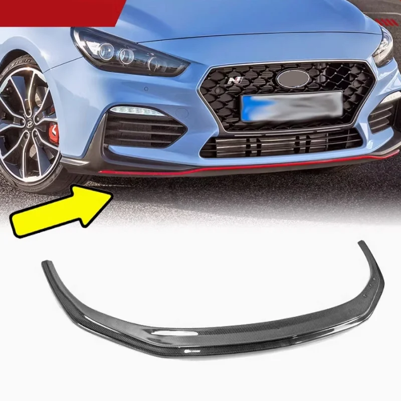 Labio delantero de fibra de carbono estilo CS para Hyundai i30 N