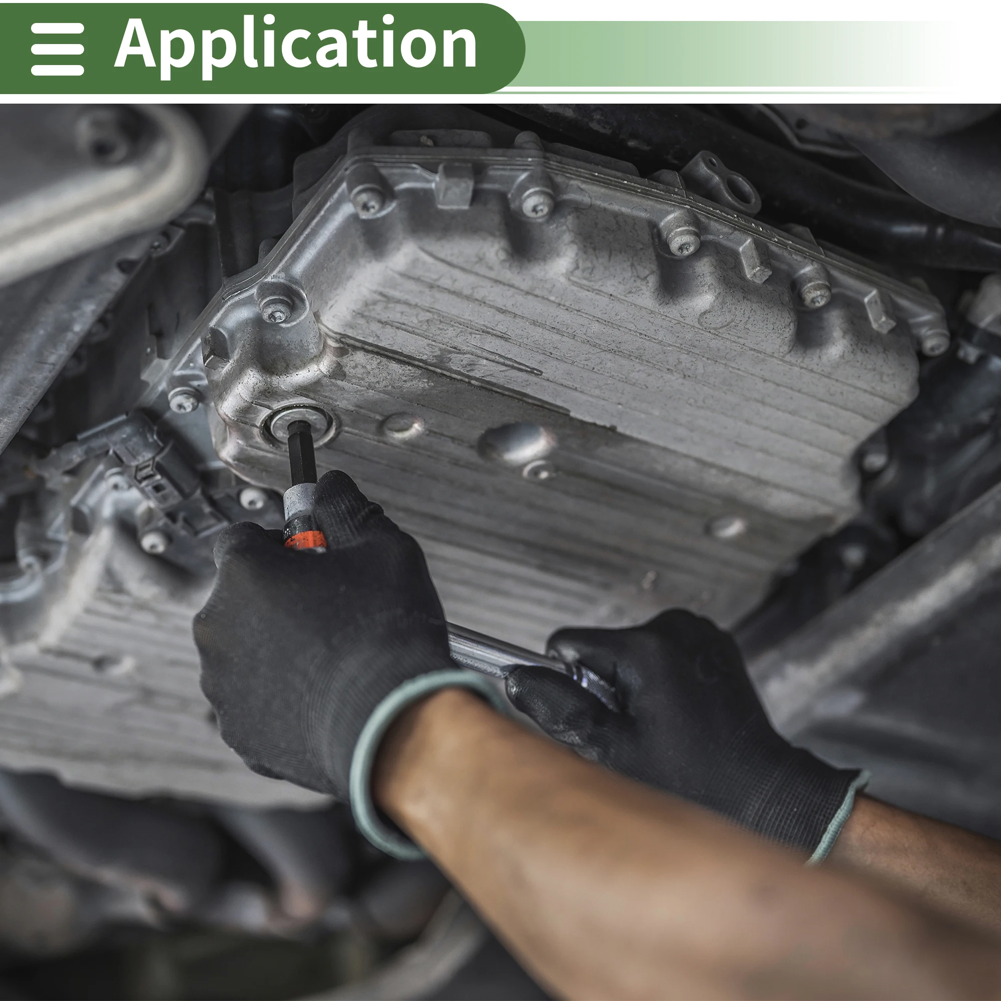 UXCELL 1 pieza No.96481581 cárter de aceite de motor para Chevrolet Aveo 04-08 aluminio tono plateado - imagen 2