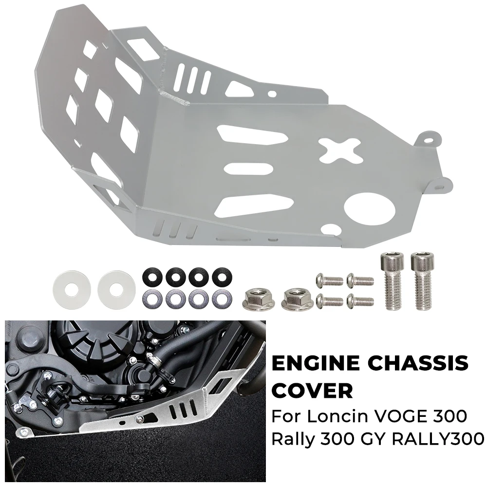 Para Loncin VOGE 300 RALLY Mototcaycle cubierta de protección del motor 300 GY RALLY300 chasis bajo Protector placa de deslizamiento Protector de vientre - imagen 3