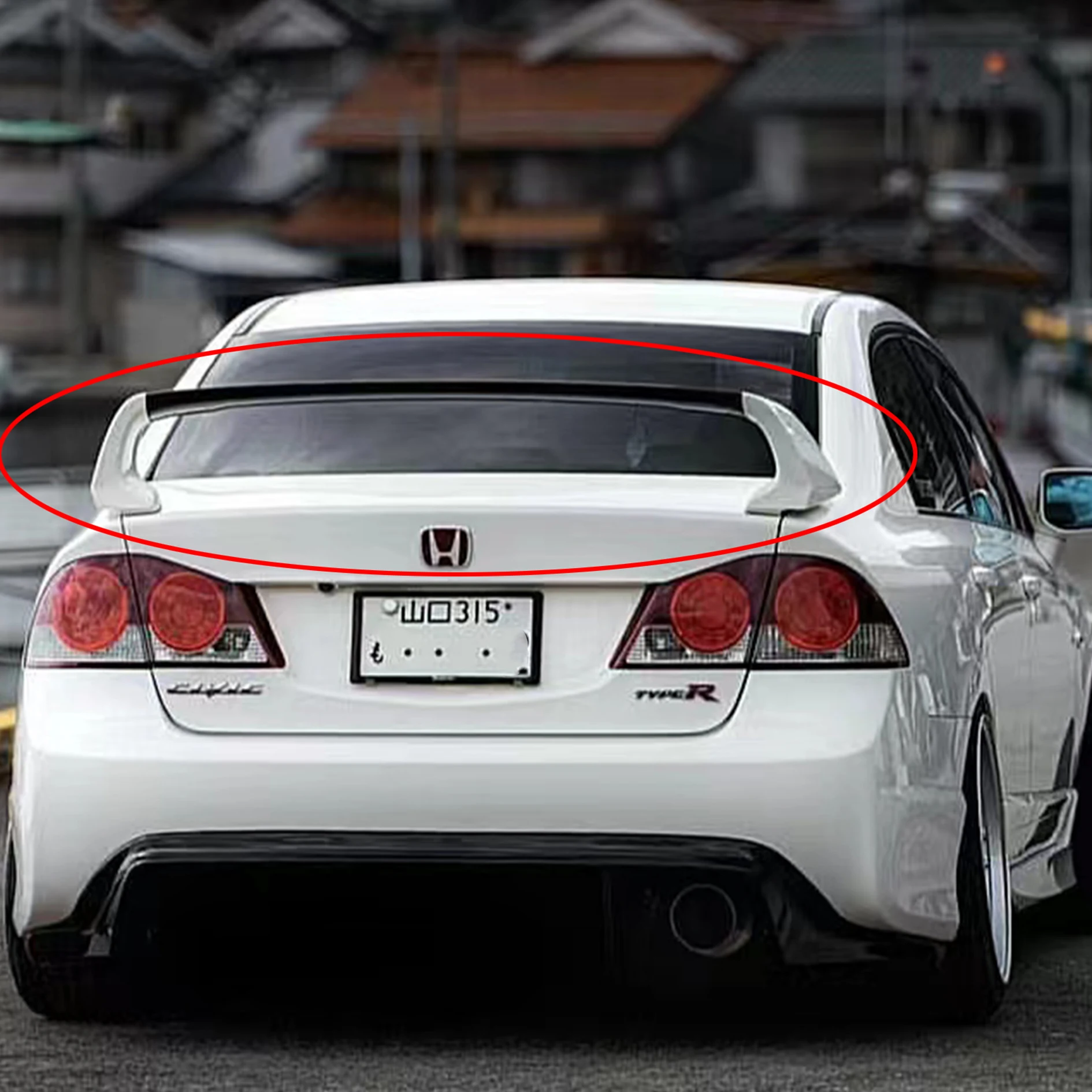 Spoiler trasero ABS Honda Civic FD2 con imprimación - imagen 2