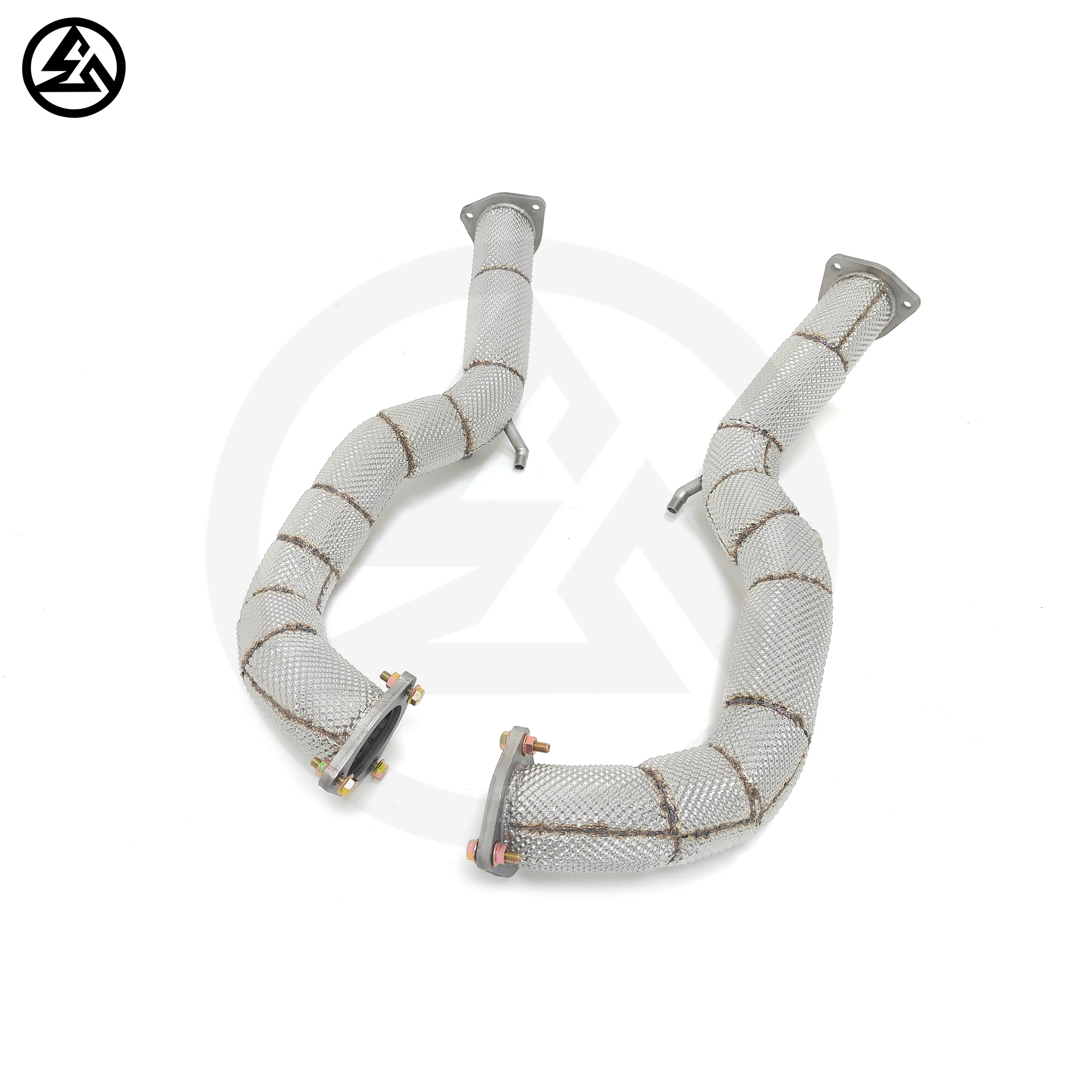 Tubo de bajada de coche de carreras ODM para Porsche 718 Cayman GT4 RS 4.0L con sistema de escape de protección térmica - imagen 5