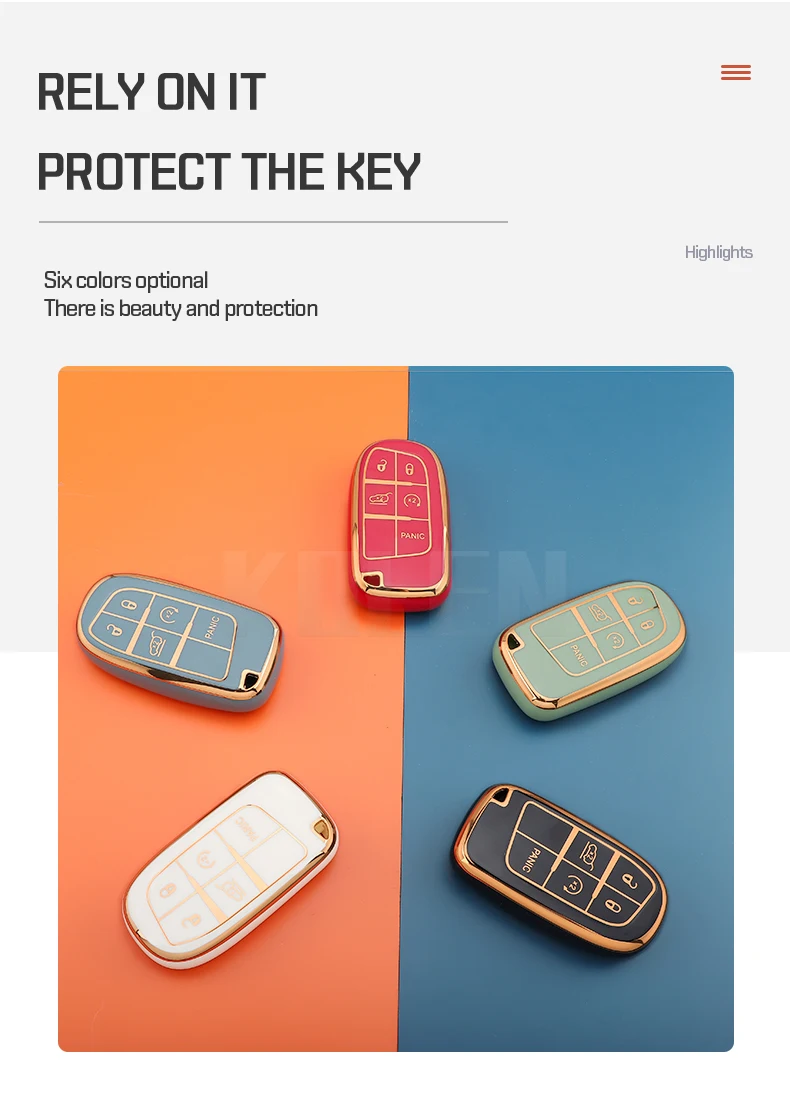Funda protegiendo la llave de golpes y polvo
