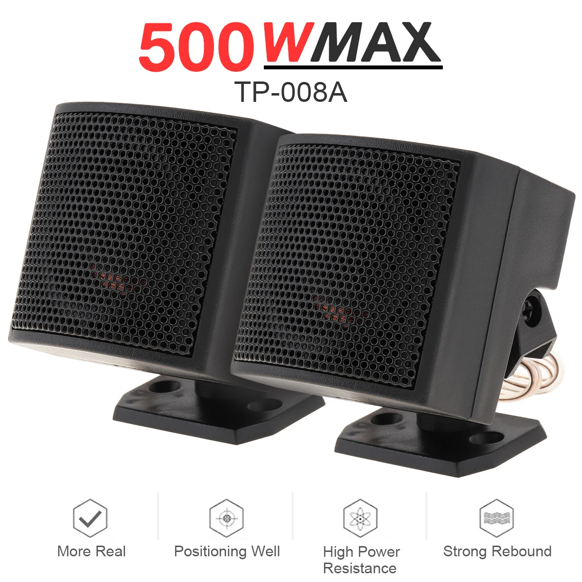 Tweeter de cúpula mini para coche de 500 W y 4 ohmios