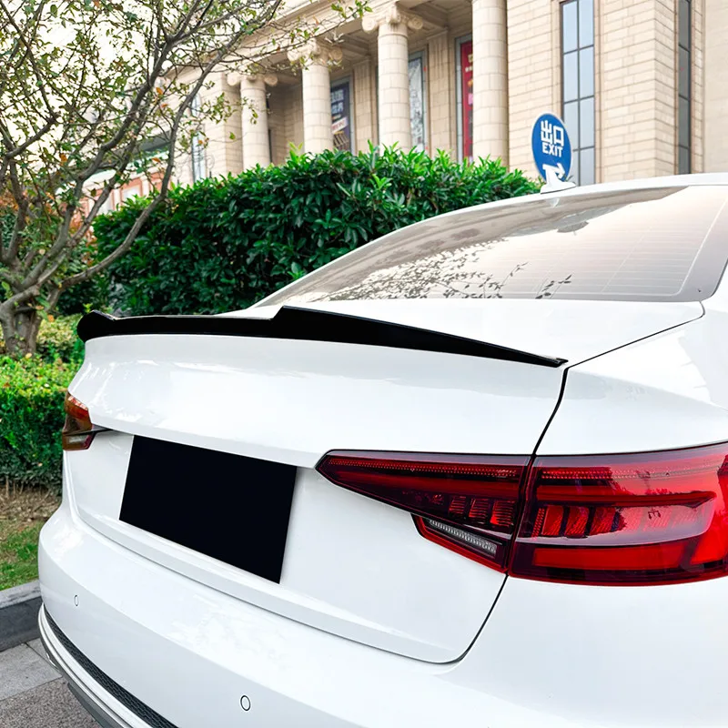 Spoiler trasero Audi A4 B9 negro aspecto carbono 2017-2024 - imagen 3