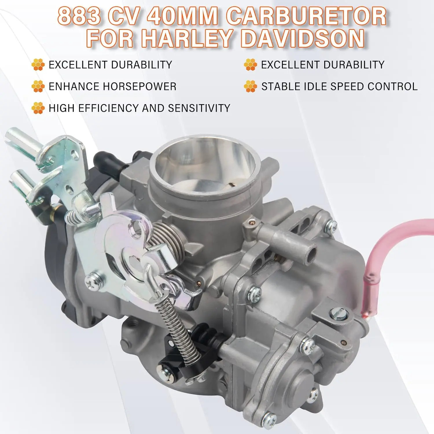 Carburador CV40 de 40mm para Harley Davidson Sportster XLH1200 XL883 Softail Dyna y FXR Touring Sportster Carb 27490-04 27414-99 - imagen 4