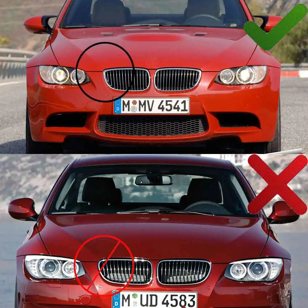 Parrilla delantera BMW M3 E92/E93 negra brillante 2006-2009 - imagen 2
