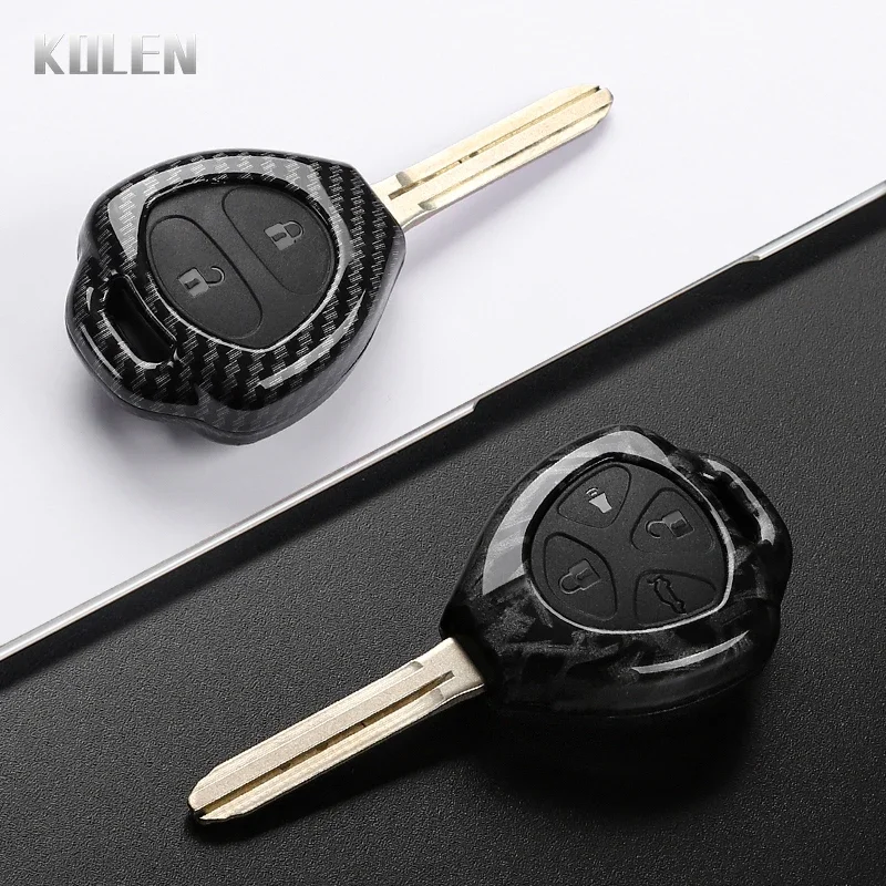 Funda para llave Toyota en ABS efecto carbono – Corolla, Yaris y RAV4