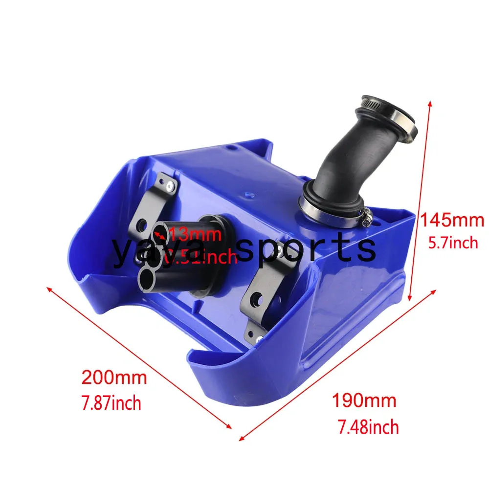Caja del filtro de aire azul y negra para Yamaha PW80 - imagen 2