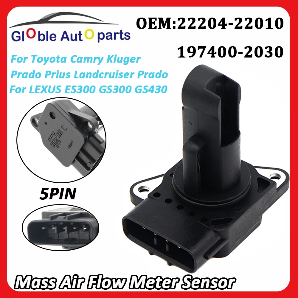 Sensor flujo aire masivo 22204-22010 Toyota Camry, Kluger y Lexus