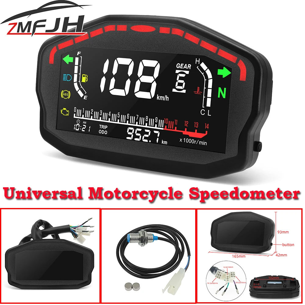Velocímetro digital universal para moto Honda, Ducati y Kawasaki