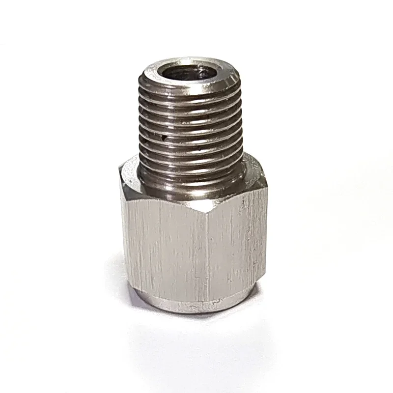 Adaptador manómetro aceite NPT macho a M10x1.0 hembra – Acero inoxidable - imagen 4