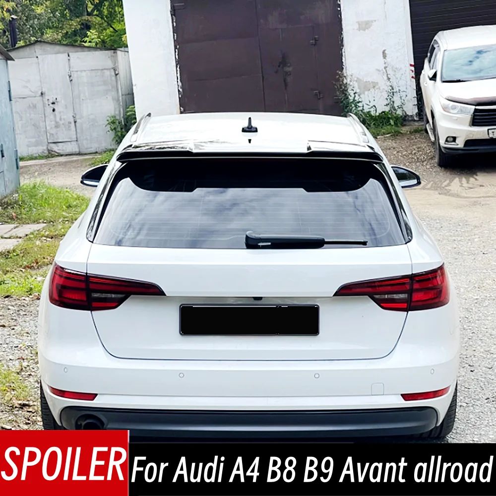 Alerón de pato carbono negro para Audi A4 B8 B9 Avant 2008-2022