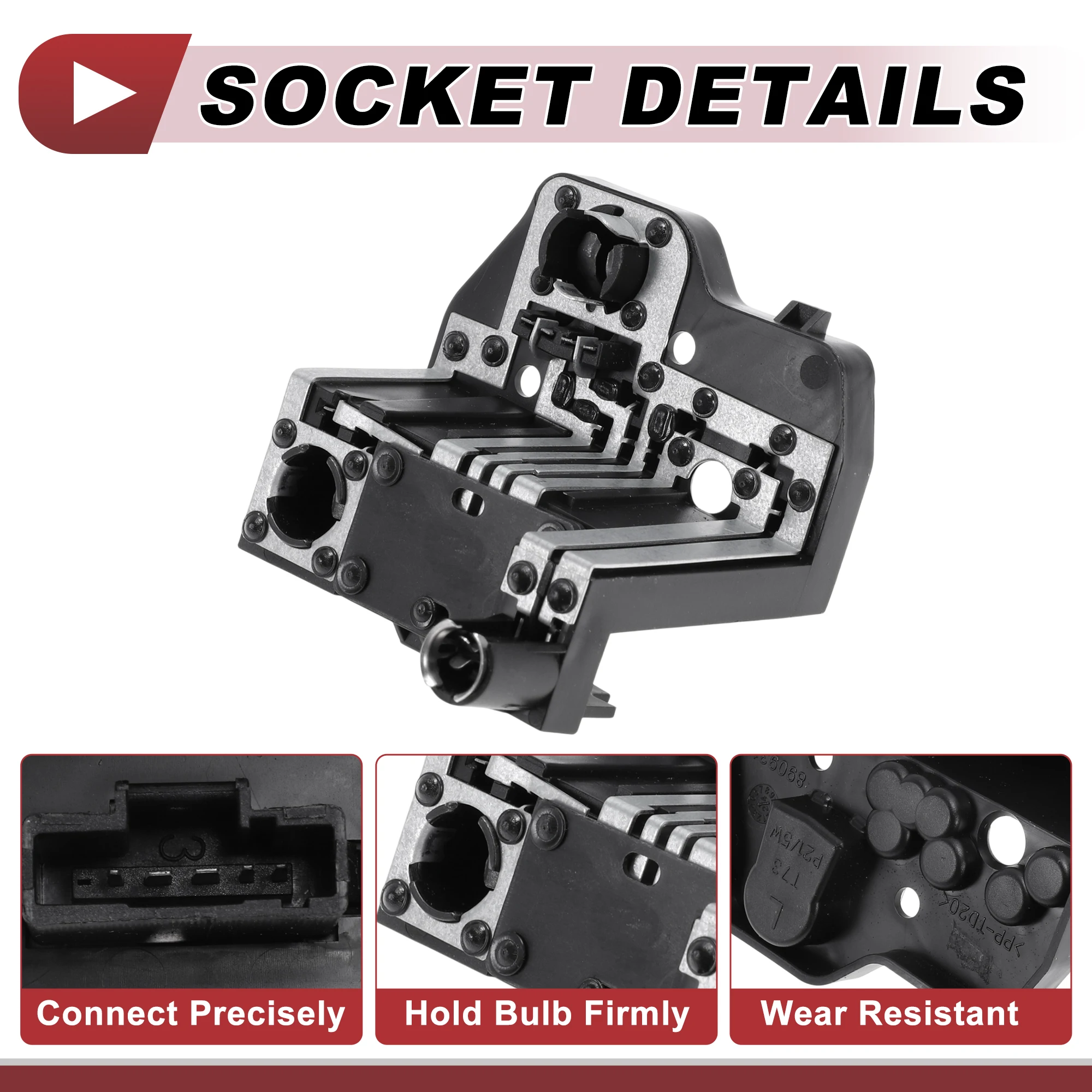 X Autohaux 1 pieza enchufe de luz trasera izquierda para Peugeot 408 2010-2012 conector de bombilla de lámpara - imagen 3