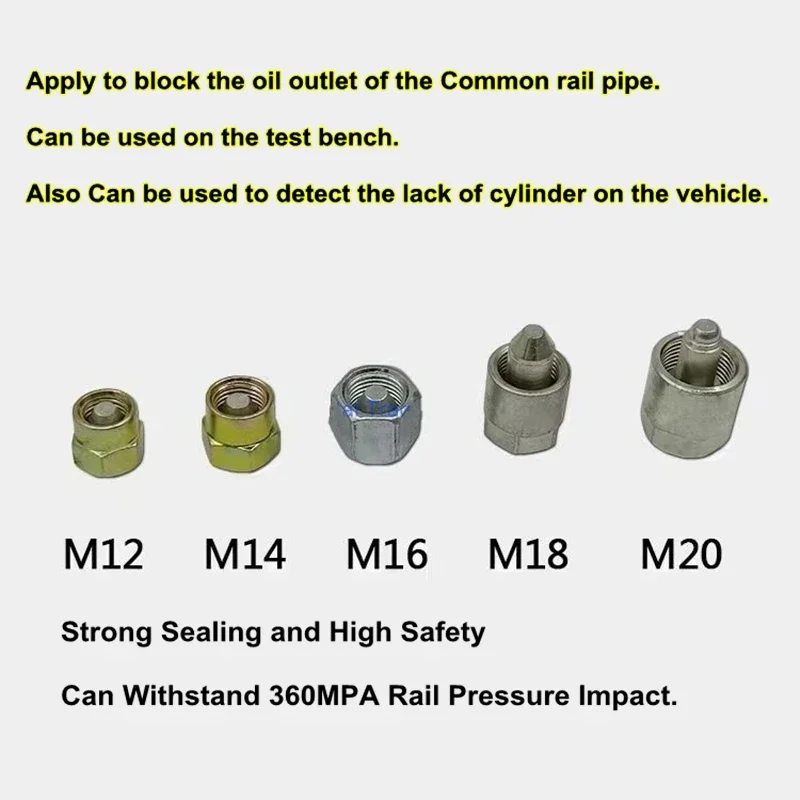 Tornillo sellado rail common rail – juego métricas M12-M20 diesel - imagen 3