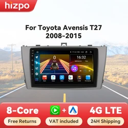 Hizpo Autorradio 2 Din 9" Android Auto CarPlay GPS – Toyota Avensis T27