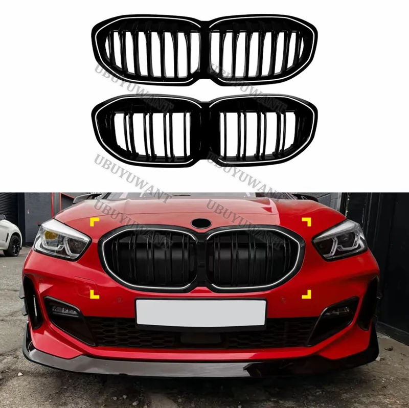 Parrilla de riñón doble línea BMW Serie 1 F40 efecto carbono - imagen 2