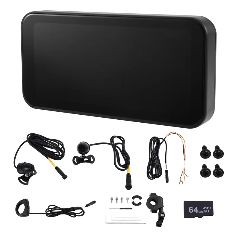 Pantalla CarPlay impermeable para moto con grabación dual