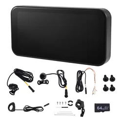 Pantalla CarPlay impermeable para moto con grabación dual