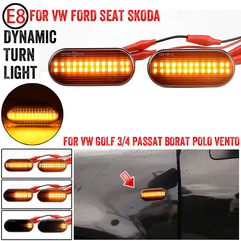 Intermitentes LED secuenciales dinámicos para VW Golf Passat Polo Bora