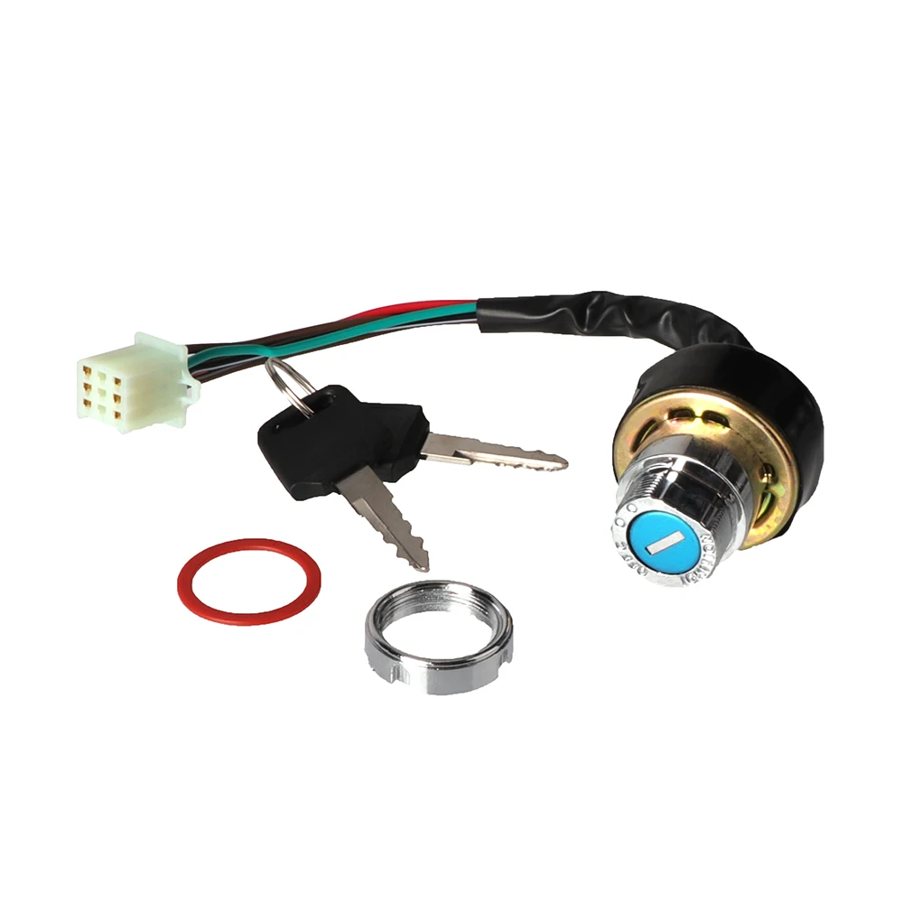 Conmutador de arranque universal 6 cables 2 llaves Harley Yamaha Honda Suzuki - imagen 3