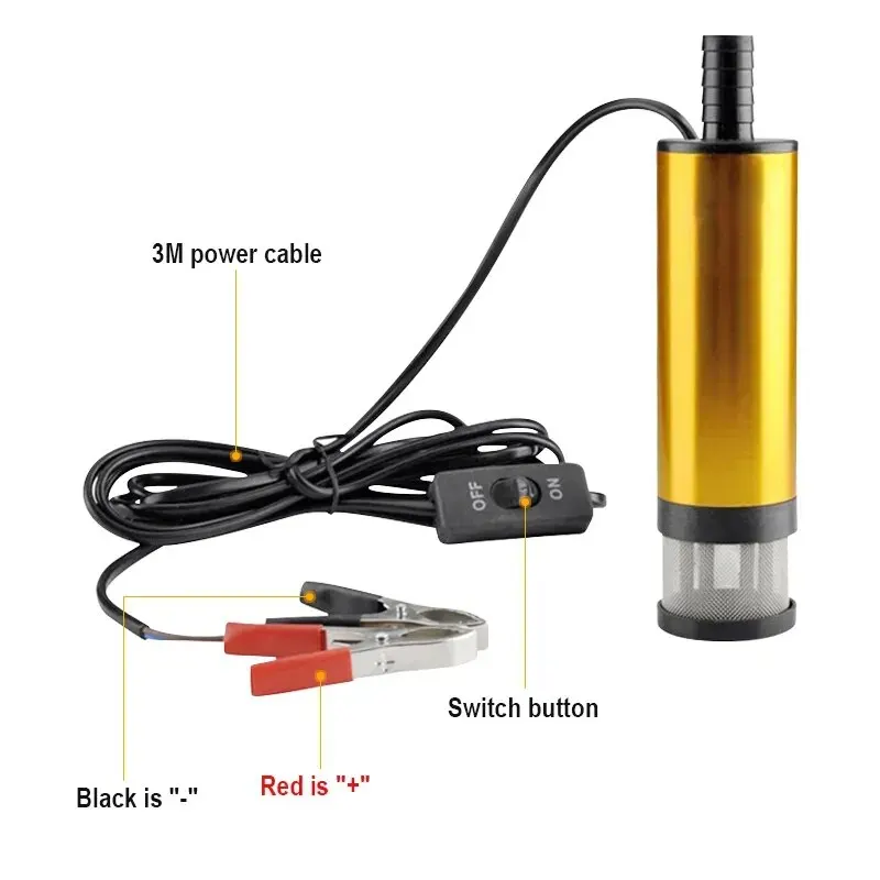 Bomba de transferencia eléctrica sumergible 12V/24V para gasóleo y agua - imagen 5