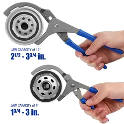Llave para filtro de aceite tipo abrazadera, alicates ajustables