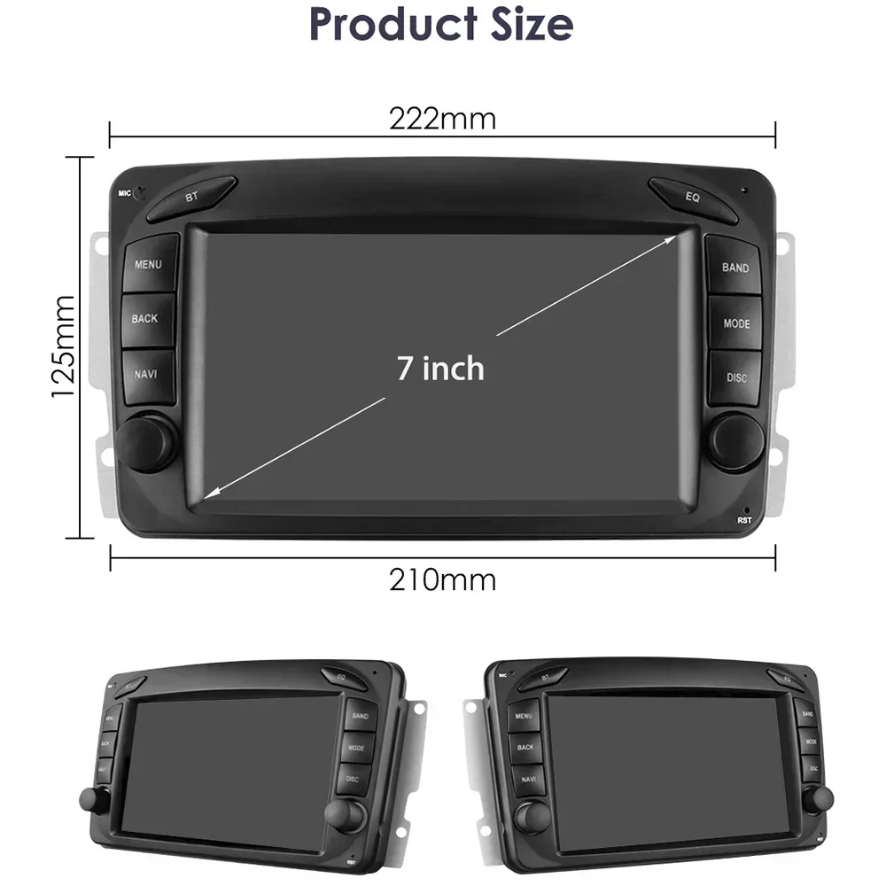 Radio multimedia 4G Android 12 con CarPlay para Mercedes CLK W209 Vito - imagen 5