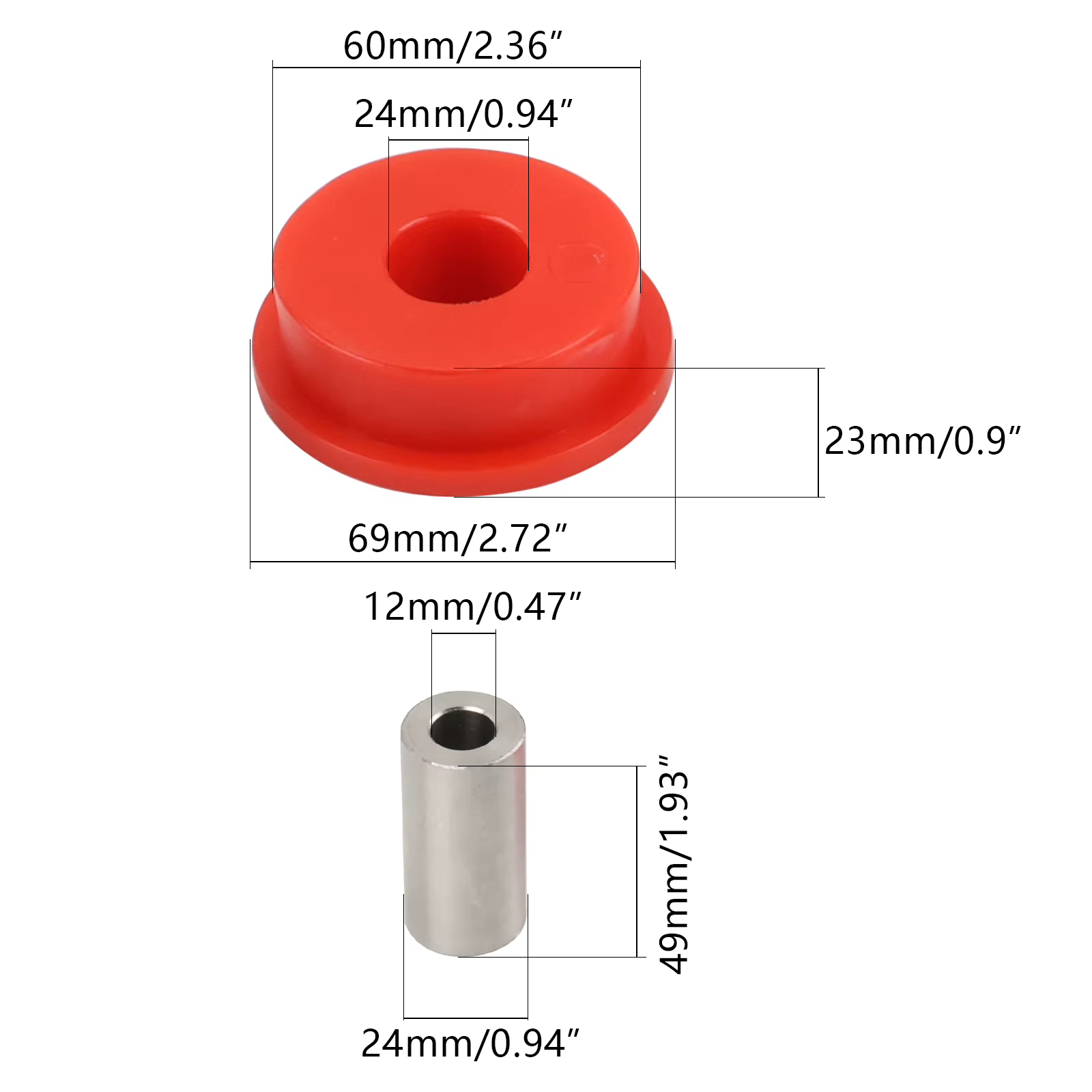 Bujes brazo trasero poliuretano BMW E36 E46 X3 – Ref. 33326770786 - imagen 2