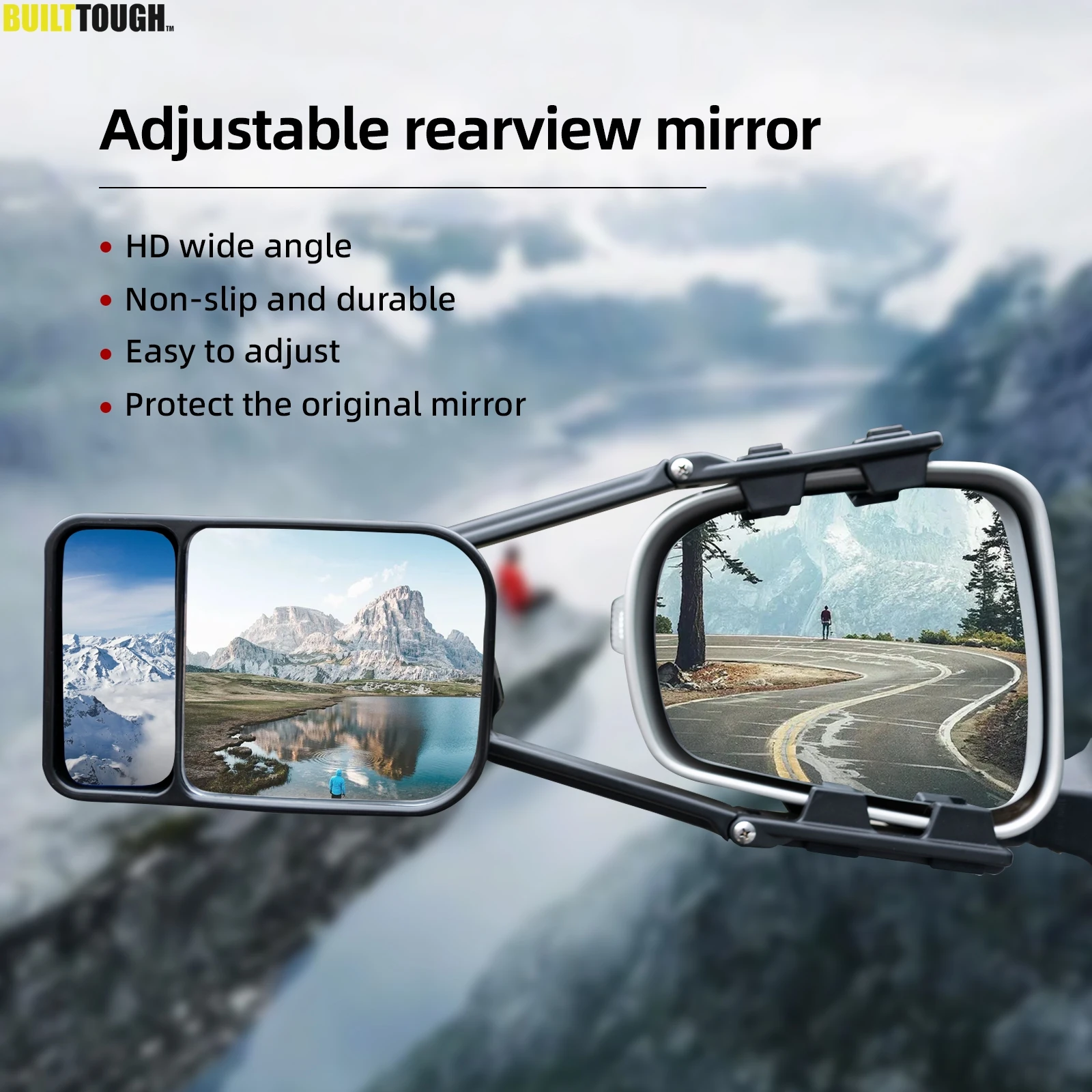 Espejo retrovisor remolque acoplable para camión y SUV vista lateral