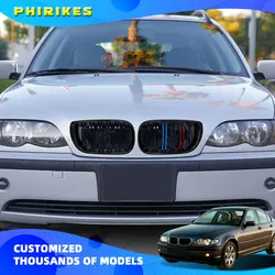 Parrillas delanteras doble listón negras brillo BMW Serie 3 E46