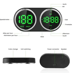 Velocímetro GPS HUD con alarma de sobrevelocidad para coche