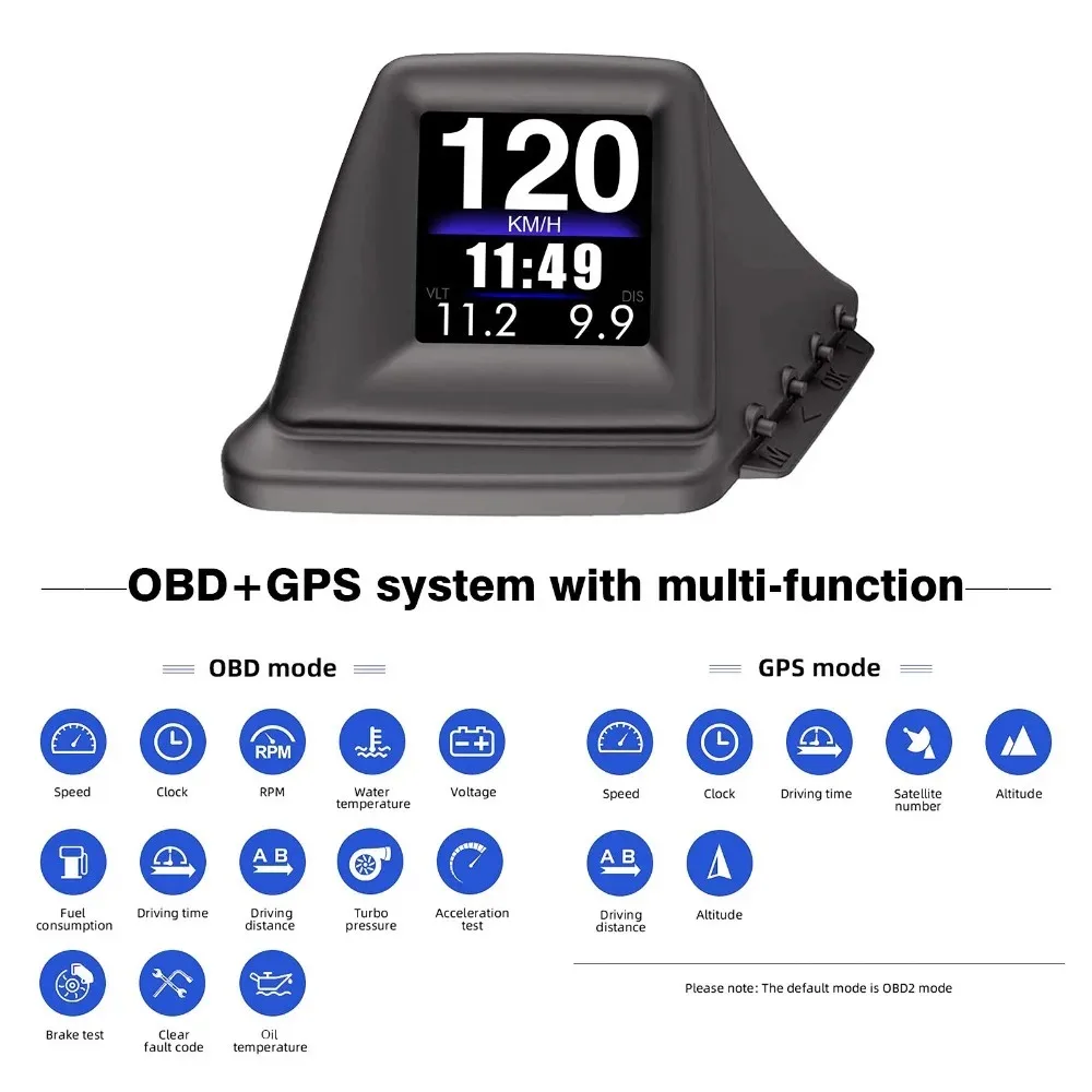 Pantalla HUD universal con OBD y GPS: velocímetro de parabrisas - imagen 5