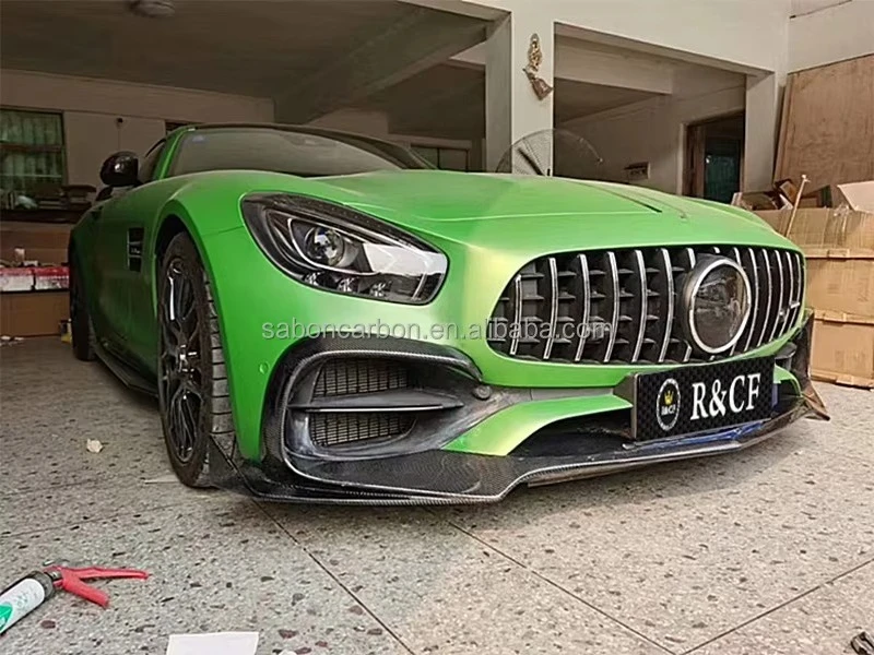 Labio delantero de carbono estilo Renn para Mercedes-AMG GT C190 - imagen 3