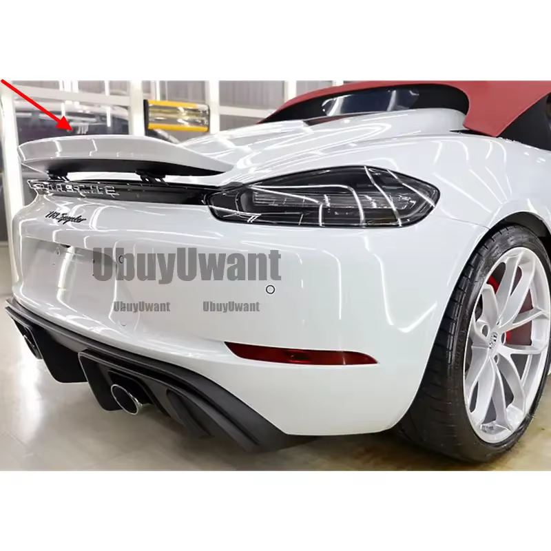 Alerón trasero de fibra de carbono para Porsche 718