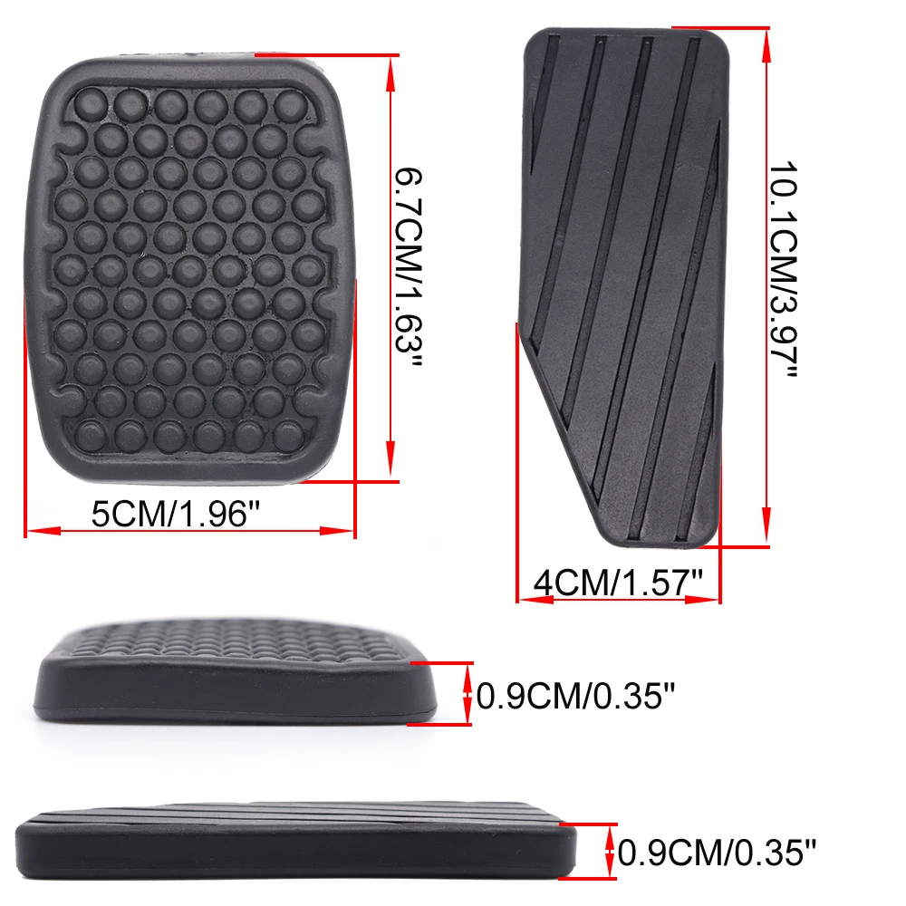 Cubrepedales de goma para embrague y freno Suzuki Swift, Matiz y Tico - imagen 4