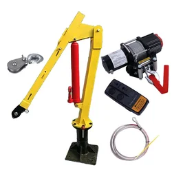 Grúa hidráulica plegable 12V/24V para camión de 500 a 800 kg