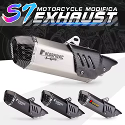 Escape de acero inoxidable S7: silenciador universal alto rendimiento