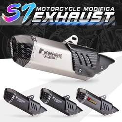 Escape de acero inoxidable S7: silenciador universal alto rendimiento