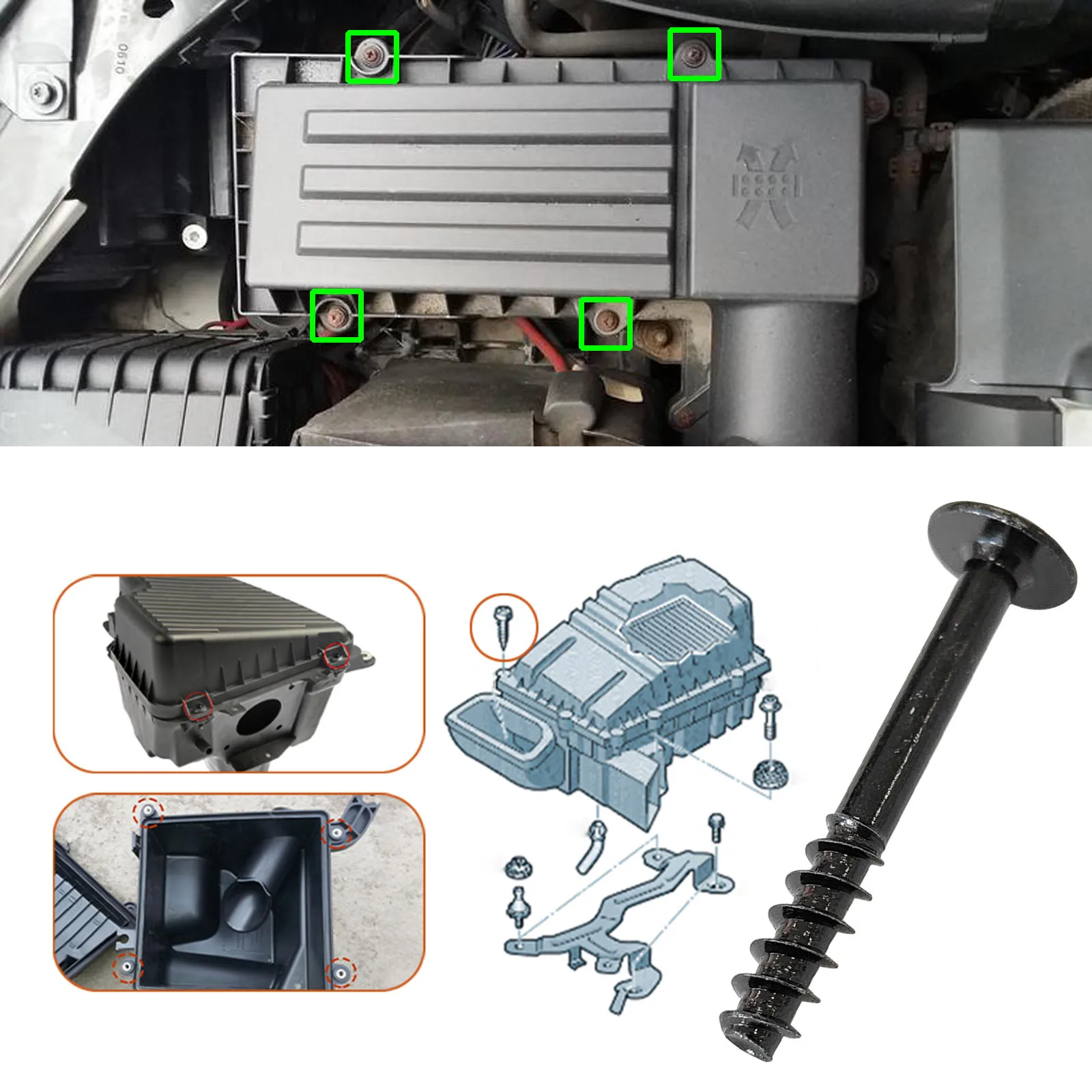 WHT 002087 tornillos retención filtro de aire Audi A1-A6 Q2-Q5 - imagen 4