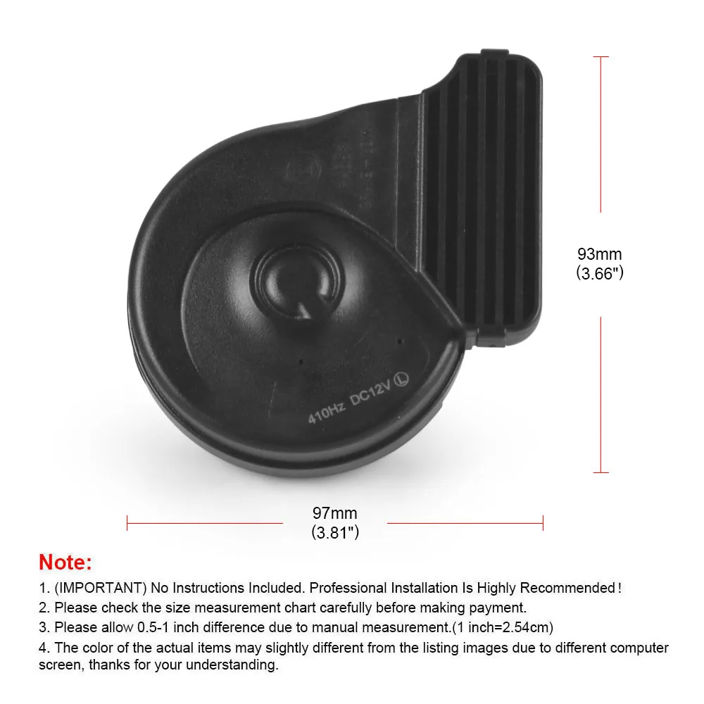 Claxon tipo caracol impermeable de 12 V para moto y scooter con relé - imagen 5