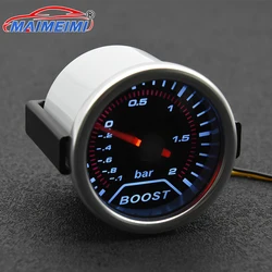 Manómetro de presión del turbo -1 a 2 bar, 52 mm, LED blanco