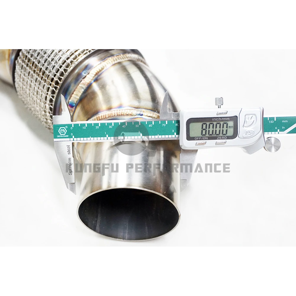 Downpipe alto flujo SS304 BMW B58 M140i M240i 340i 740i - imagen 5