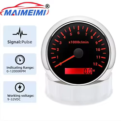 Tacómetro digital 85 mm, 12.000 rpm y luz roja – universal