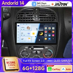 Autoradio JIUYIN 2DIN Peugeot 206 CC/SW (2001-2008) - CarPlay Android Auto