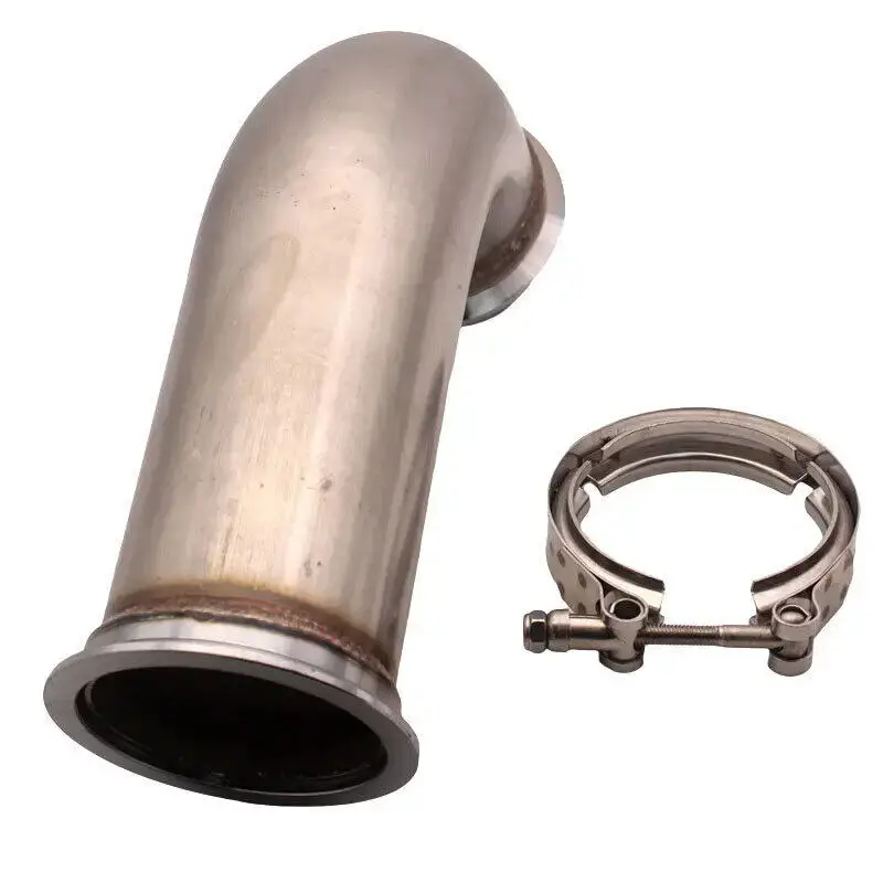 Tubo de bajada universal 3" 90º Garrett V-band pierna corta - imagen 5