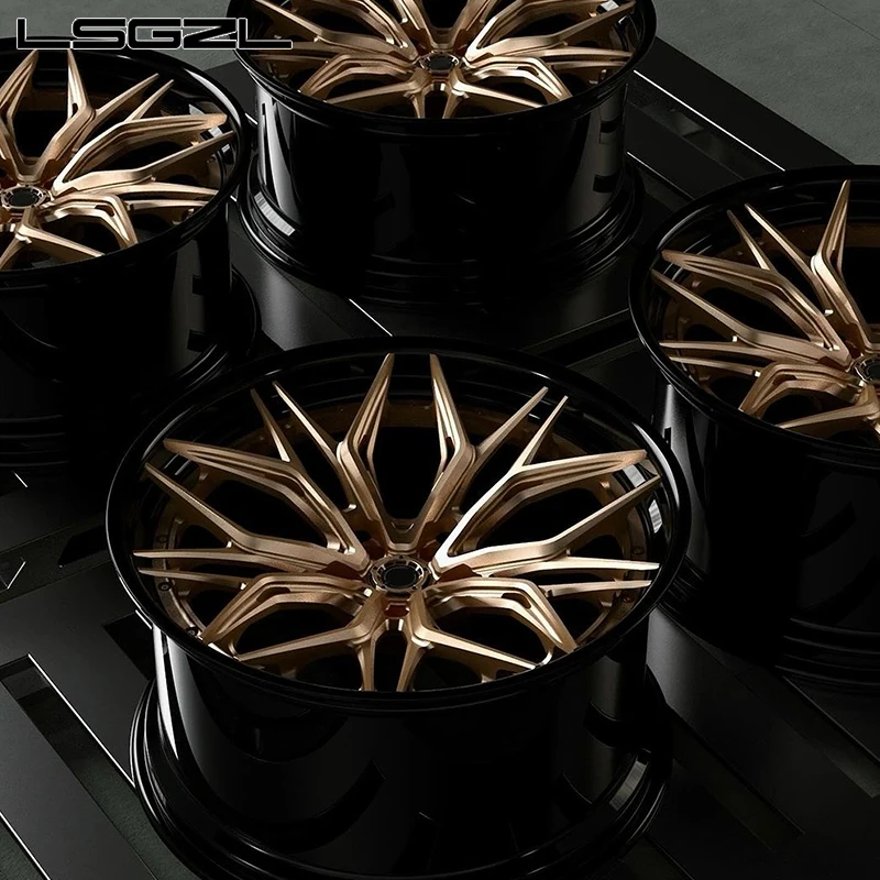 LSGZL rueda cóncava de aleación de coche forjado de lujo personalizada 5x120 5x114,3 5x112 llanta 15 18 26 pulgadas rueda para lujo - imagen 3