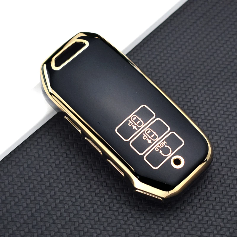 Vista de la funda para llave de siete botones