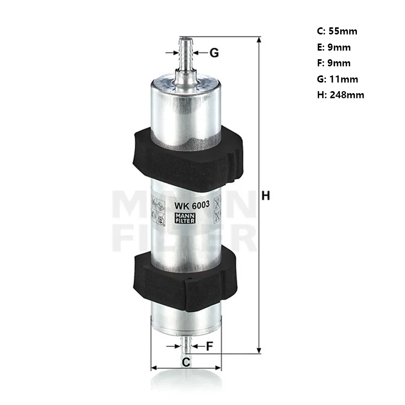 MANNFILTER WK6003 Filtro de combustible Audi A4/A5/A6/A7 4GA/Q7 - imagen 2