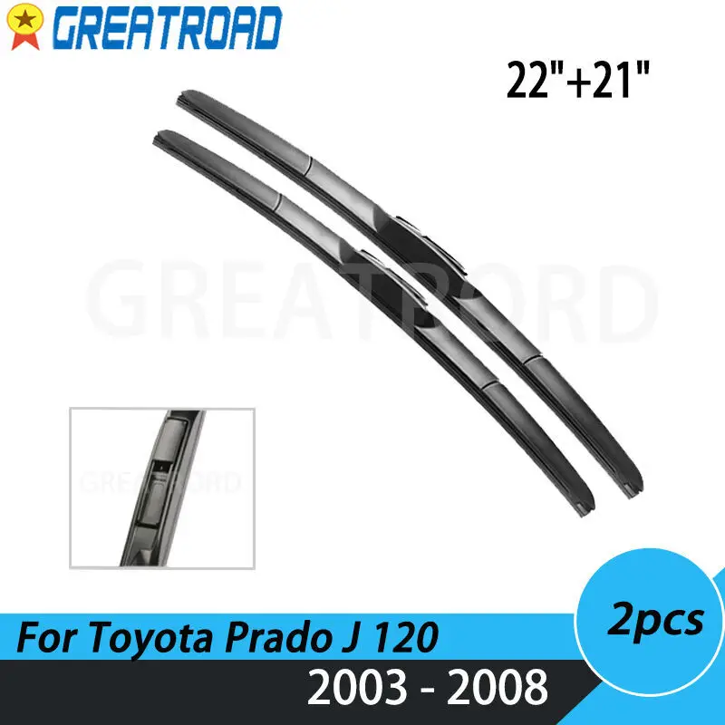 Escobillas limpiaparabrisas Toyota Prado J120 2003-2008 22" + 21"